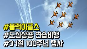 공군 특수비행팀 ‘블랙이글스’ 도심 상공서 축하비행 연습