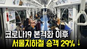 코로나19 본격화 이후…서울 지하철 승객 29%