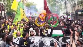 프랑스 노동절 시위…'파리 올림픽 과로 대책' 요구