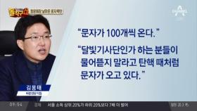 청문회장 날라온 문자폭탄