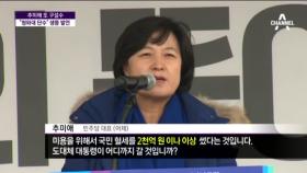 추미애 ＂박근혜 대통령 미용을 위해 2000억원 이상 썼다＂?