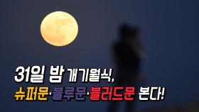 31일 밤 개기월식, '슈퍼문·블루문·블러드문 본다'