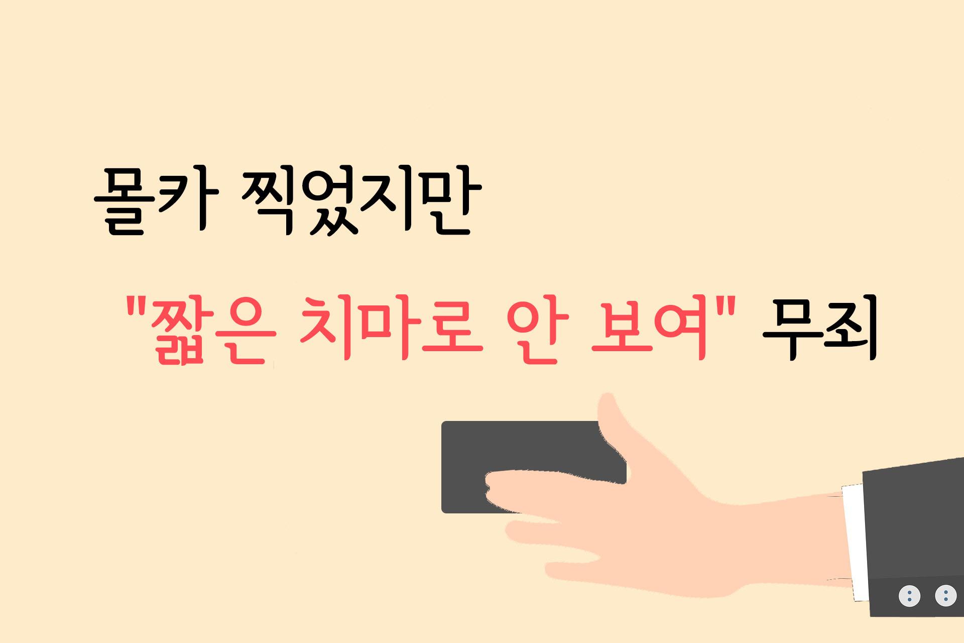 몰카 찍었지만 “짧은 치마로 안 보여” 무죄 | ZUM TV