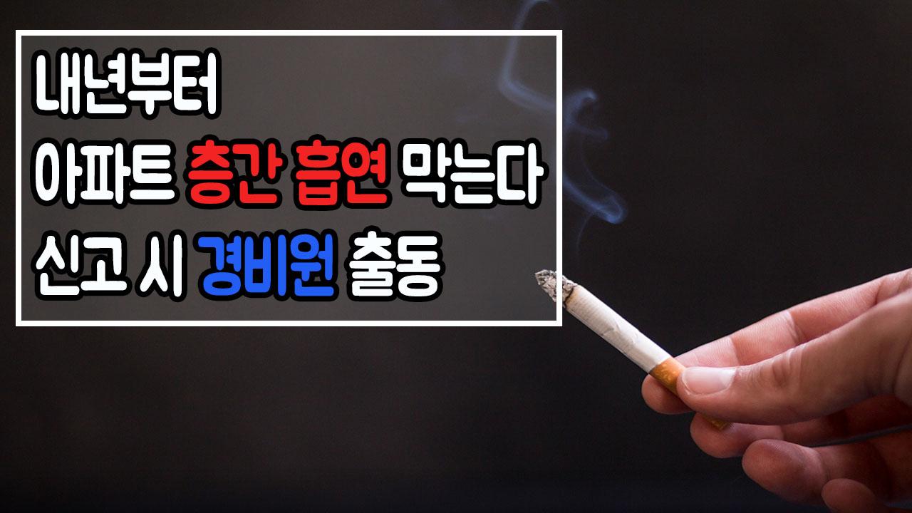 내년부터 아파트 층간 흡연 막는다…신고 시 경비원 출동 | ZUM TV