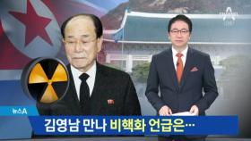 김영남 만나는 문 대통령…비핵화 언급에는 신중