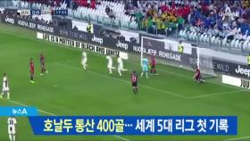 호날두 통산 400골…세계 5대 리그 첫 기록