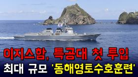 역대 최대 규모 '동해영토수호훈련' 이지스함 첫 투입