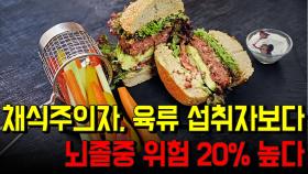 채식주의자, 육류 섭취자보다 뇌졸중 위험 20% 높아