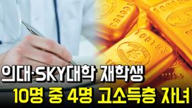 의대·SKY대학 재학생 10명 중 4명 고소득층 자녀