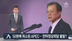 50원에 취소 된 APEC…한미정상회담 덩달아 무산?