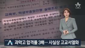 학종 합격률, 과학고가 일반고의 3배…사실상 고교서열화