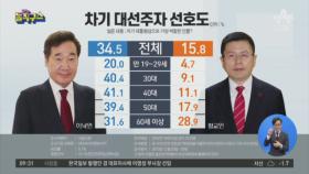 차기 대선주자 선호도…이낙연 34.5%·황교안 15.8%