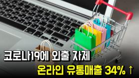 코로나19에 외출 자제…온라인 유통매출 34%