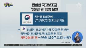 반환한 국고보조금…‘3천만 원’ 행방 묘연