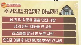 남의 텐트 지퍼를 연 사람, 주거침입죄일까? 아닐까?