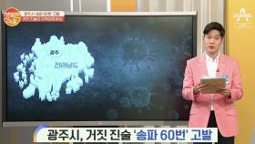 광주시 '송파 60번' 고발? 거짓 진술로 지역감염 비상!