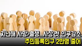 지난해 사망〉출생…사상 첫 인구감소, 주민등록인구 2만명 줄어