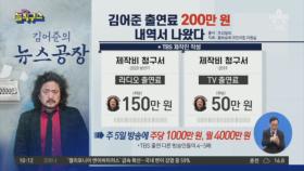 김어준 출연료 200만 원 내역서 나왔다