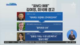 [핫플]김여정 “美, 꿈보다 해몽”…성 김 “제지 그대로”
