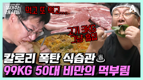 [#줄여주는비서들] 맥주로 하루를 시작해 돼지고기 3kg 구워 먹는 ★99kg 50대★ 명예퇴직남