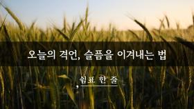 오늘의 격언, 슬픔을 이겨내는 법