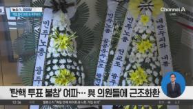 ‘탄핵 투표 불참’ 여파…與 의원들에 근조화환