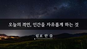 오늘의 격언, 인간을 자유롭게 하는 것