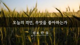오늘의 격언, 무엇을 좋아하는가