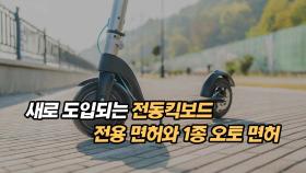 새로 도입되는 전동 킥보드 전용 면허와 1종 오토(자동) 면허