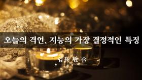 오늘의 격언, 지능의 가장 결정적인 특징