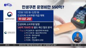 ‘민생회복 쿠폰’ 운영비만 550억 원?