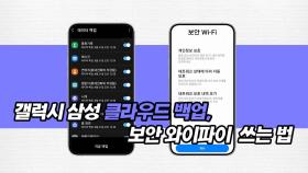 갤럭시 삼성 클라우드 백업과 보안 와이파이 쓰는 법