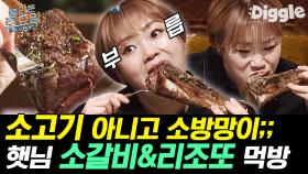 만화 속 갈비 비주얼🍖 크기 현실이냐;; 입짧은햇님 소갈비/리조또/떡갈비/해장국 먹방 | #Diggle #놀라운토요일