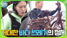 강남과 전문가가 로프로 바다에서 끌어올린 쓰레기는? 자전거??? 0_0 | tvN 201213 방송