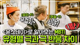 mbti는 사이언스⚗ 감정형 f와 사고형 t의 흔한 온도차😁 상황별 반응으로 윤스테이 멤버들 mbti추측하기 | #윤스테이 #디글 #알수없는알고리즘