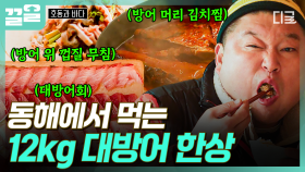감탄만 나오는 대방어 요리 비주얼😋 강호동의 12kg 대방어 한상 먹방 | 호동과바다