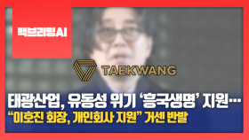 [백브리핑AI] 태광산업, 유동성 위기 ‘흥국생명’ 지원…”이호진 회장, 개인회사 지원”