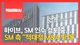 [백브리핑AI] 하이브, SM 인수 검토 중...SM 측 “적대적 M&A 반대”