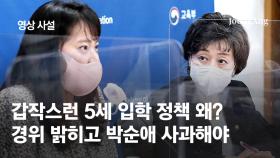 [영상사설]5세 입학 정책 불쑥, 박순애 경위 밝히고 사과해야