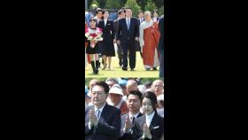 김 여사, 169일 만에 대중 앞 모습…尹대통령과 사리반환식 참석
