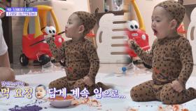 '먹요정' 하준이의 당근 맛 물감 먹방(?) ＂으엑! (맛없떠ㅠㅠ)＂