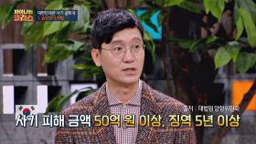 한국의 처벌 사기 피해 금액 '50억 원'도 고작, 징역 5년!