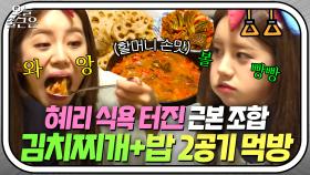 🥢한국인 최애 조합🥢 할머니 김치찌개 등장에 먹성 폭발한 혜리(Hyeri)😋｜한끼줍쇼｜JTBC 170329 방송