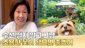 정원 가꾸며 반려견 네 마리와 함께하는 