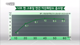 나무 한 그루당 연간 이산화탄소 흡수량