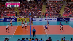 엄청난 랠리 끝에 태국 득점!