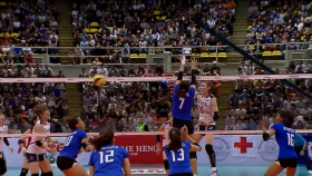 염혜선, 빠른 공격 성공!