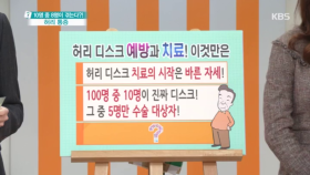 허리 디스크 치료의 시작은 바른 자세!