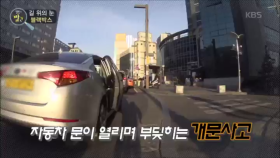 [블랙박스] 자동차 문이 열리며 부딪히는 개문사고