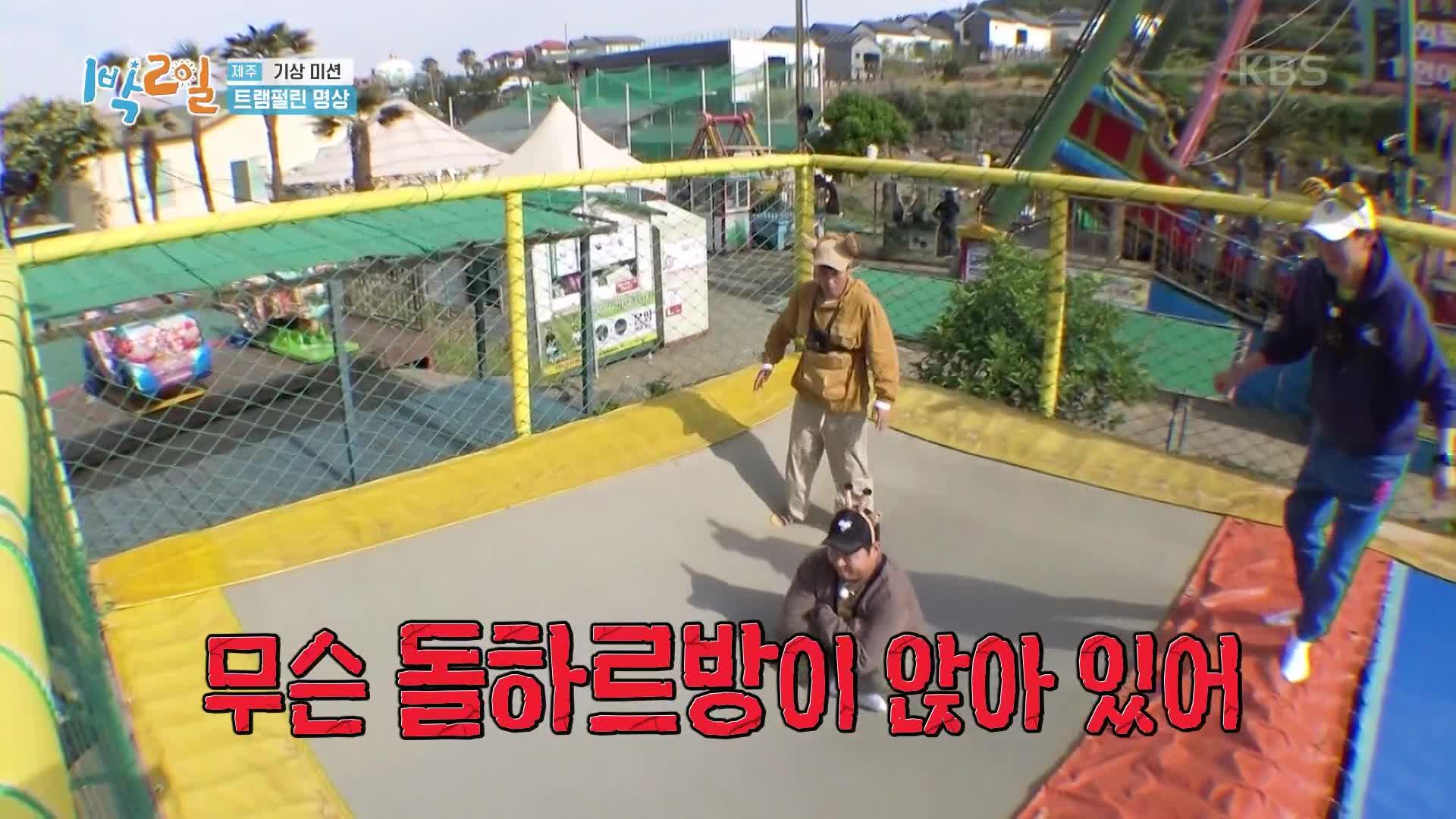 트램펄린 오래 버티기! 세윤 한 방에 3초 컷 종이딘ㅋㅋ 뚱하르방 파워~★ | KBS 220619 방송 | ZUM TV
